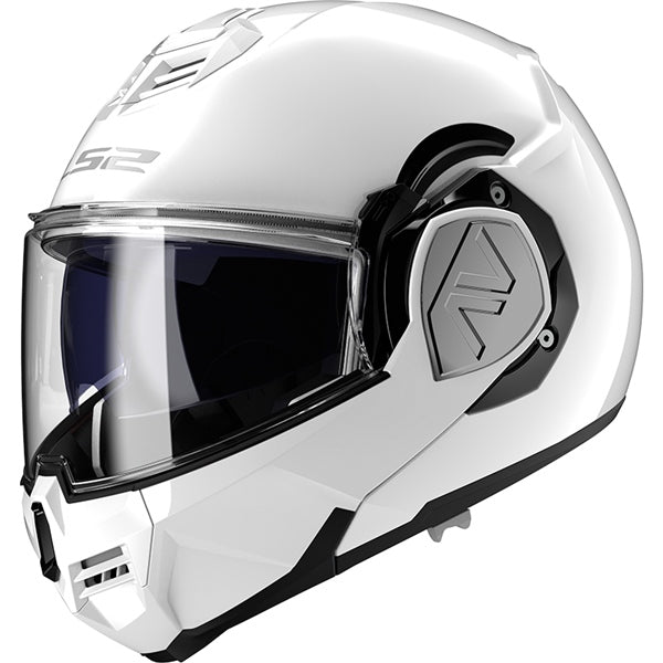 LS2 Advant Modular Glossy White Helmet 1