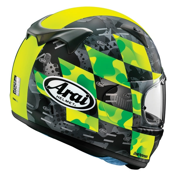 Arai Regent-X Full-Face Flurorescent Yellow Frost Helmet image2