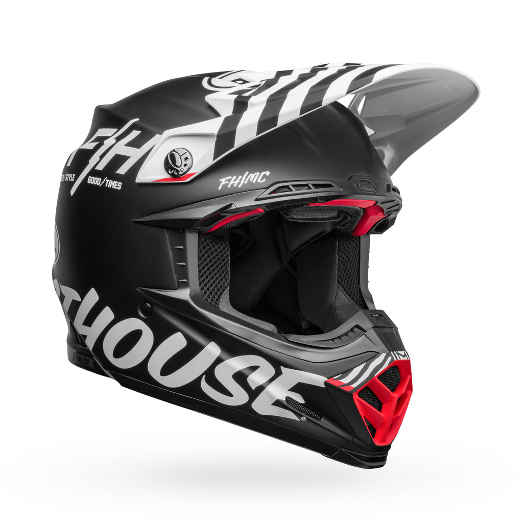 PS MOTO-9S FLEX FH FLXCRW MT BK/WH S angle 2